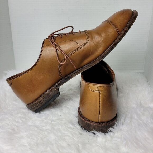 Allen Edmonds "Park Avenue" Men's Shoes Size 11.5 D Cap Toe Oxfords Walnut - Picture 5 of 11